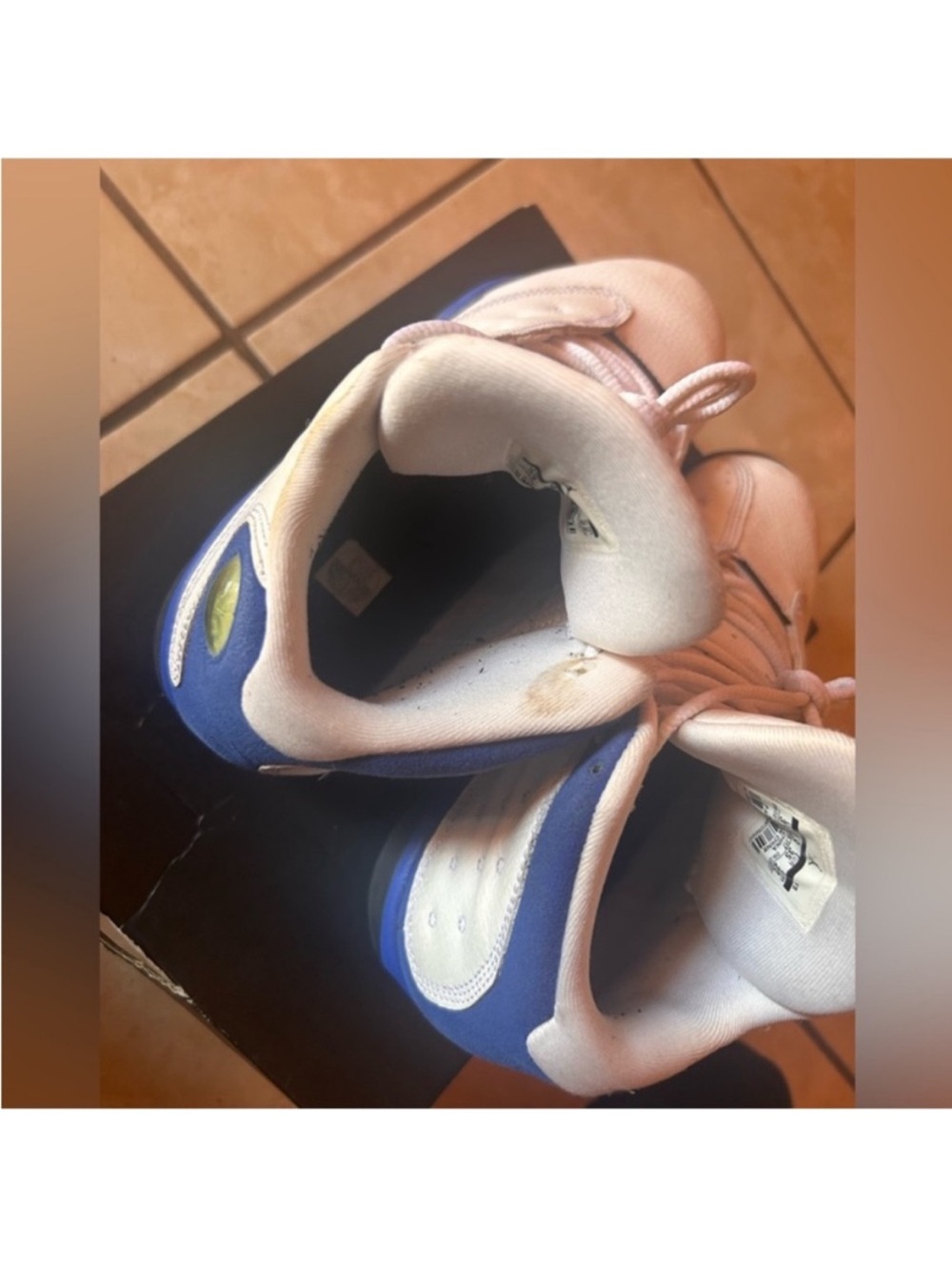 Jordan 13s White and Blue Pair - Picture 4 of 6
